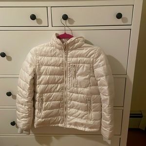 JCrew cream puffed jacket